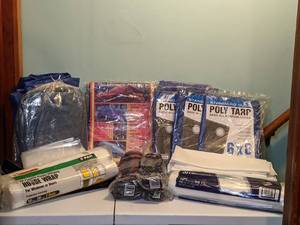 lot 457 image: Tarps and Coverings - Most New in Package