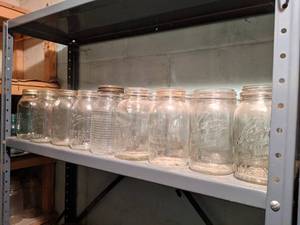lot 439 image: Lot of (25) Large Mason Jars