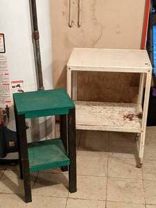 lot 446 image: Lot of (2) Smaller Shelves  Tables
