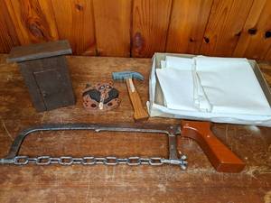 lot 429 image: Chain Saw, Polish Outhouse, Rubber Sheet, Magnets