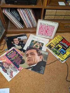 lot 370 image: Vintage Vinyl Records Elvis, New Testament, Johnny Cash, and More
