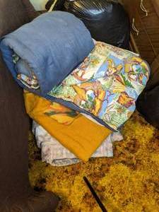 lot 342 image: Assortment of Blankets and Other Material