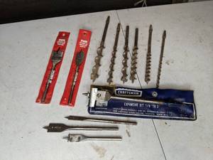 lot 111 image: Variety of Drill Bits Craftsman, Irwin, and More