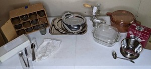 lot 385 image: Meat Grinder, Glassware and Serviceware