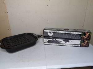 lot 391 image: West Bend Electric Grill and (2) Foldable Fishermans Seats