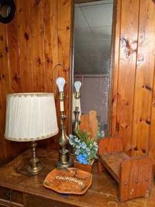 lot 220 image: Assortment of Home Decor Lamps, Wall Mirror, Etc.