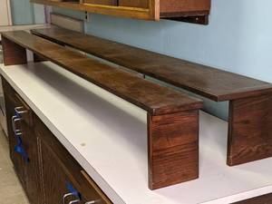lot 225 image: Set of (2) 85 Long Wood Shelves