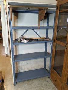 lot 202 image: Industrial Open Metal Shelf