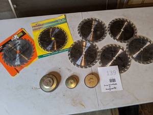 lot 139 image: Lot of (7) Saw Blades and (3) Industrial Magnets