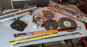 lot 143 image: Saw Blades, Wire, Light, and Other Shop Items Craftsman, Stanley, Sanovik