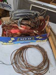 lot 149 image: Lot of Spools of Wire, (2) Craftsman Tape Measures, Steel Wool