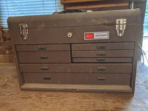 lot 170 image: Vintage Sears Craftsman Mechanics Tool Box