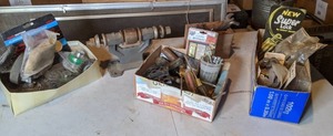 lot 132 image: Random Assortment of Small Shop Garage Items Locks, Razor Blades, Screwdrivers, Etc.
