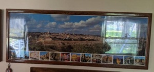 lot 247 image: Framed print of Jerusalem and home decor