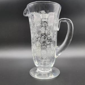 Vintage 1940s Fostoria Chintz 48 Oz Footed Pitcher ($250 Value)