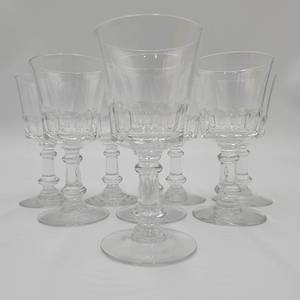 Set of 6 Vintage Depression Glass Water Glasses