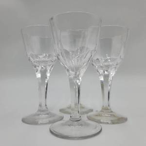 Set of 4 Vintage Depression Glass Wine Glasses