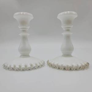 2 Vintage 1940s 6 Silver Crest Single Light Candlesticks