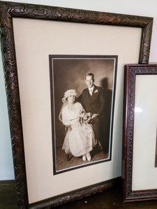 lot 371 image: Framed Vintage Wedding Photos