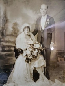lot 379 image: Vintage Framed Wedding Photos