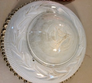 lot 388 image: Pair of Vintage Ceiling Lights With Candle Wick Edge