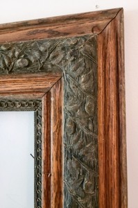 lot 403 image: Antique Black Forest Plaster Relief Frame