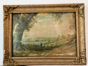 lot 411 image: Antique Framed Artwork