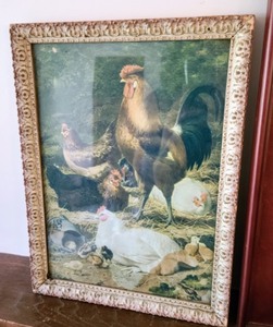lot 422 image: Vintage Framed Farm Artwork
