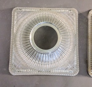 lot 456 image: Vintage Ribbed Industrial Light Covers