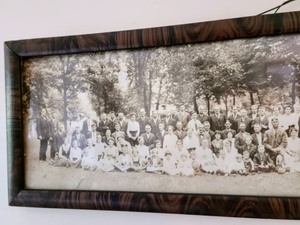 lot 464 image: Framed Vintage WeddingFamily Photographs