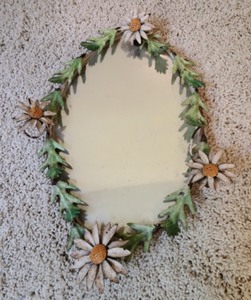 lot 475 image: Vintage Tolewear Wall Decor and Mirror