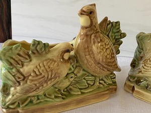 lot 306 image: Two Quail Figurine Planters