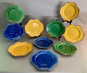 lot 352 image: Ten French Pottery Plates