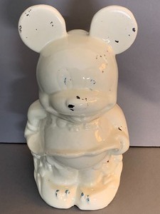 lot 355 image: Vintage Mickey and Minnie Mouse Turnabout Ceramic Cookie Jar