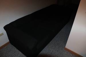 97 Long Black Couch