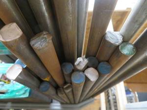 lot 69 image: OVER 25 LENGTHS OF ASSORTED SIZED ROUND STOCK.