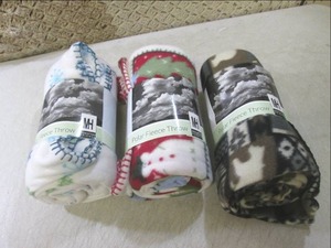 lot 95 image: (BSB) Lot of 3 Polar Fleece Throws...