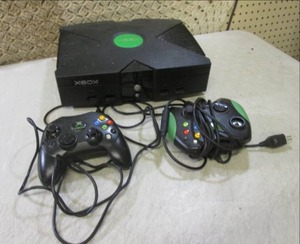 lot 160 image: (CS) XBox Game System with 2 Contro...