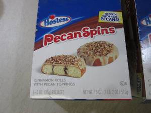 lot 261 image: (B-3) 3 Boxes of Hostess Pecan Spin...