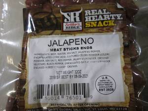 lot 280 image: (B-1) 2 Packs of Jalapeno Meat Stic...