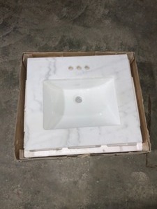 lot 8 image: Home Decorators Collection 3 hole single sink vanity top See Photos