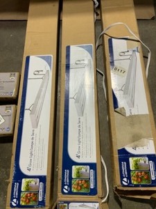 lot 46 image: (3) Lithonia Lighting 4 Grow Lights & (2) Lithonia Lighting 18 LED Closet Light with Motion Sensors