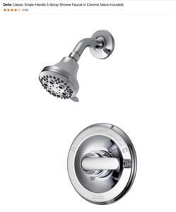 lot 52 image: Delta Mirror, Shower Set, Kitchen Faucet Combo See Photos