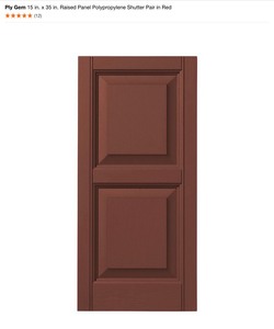 lot 55 image: Ply Gem 2-Pack of Shutters