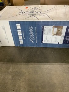 lot 68 image: Aquatic Coronado 60 in. x 30 in. Single Threshold Left Drain Shower Pan in White with Built-In Shower Bench. See Pictures