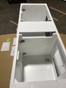 lot 77 image: Home Decorators Collection Merryfield 60 in. W x 21-12 in. D Bathroom Vanity Cabinet Only in White
