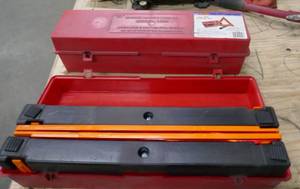 lot 22 image: 2 boxes of safety triangles for your vehicles, each set has 3 triangles in it,  like new