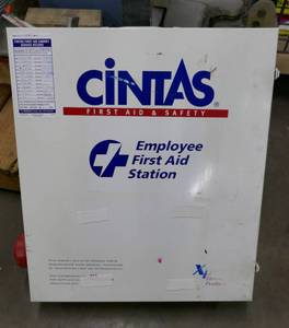 lot 30 image: First Aid Station cabinet with LOTS of Supplies