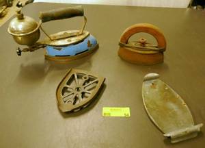 lot 54 image: Old irons and rests