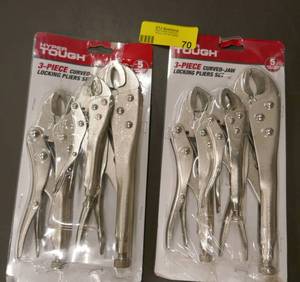 lot 70 image: 6 new curved jaw locking pliers